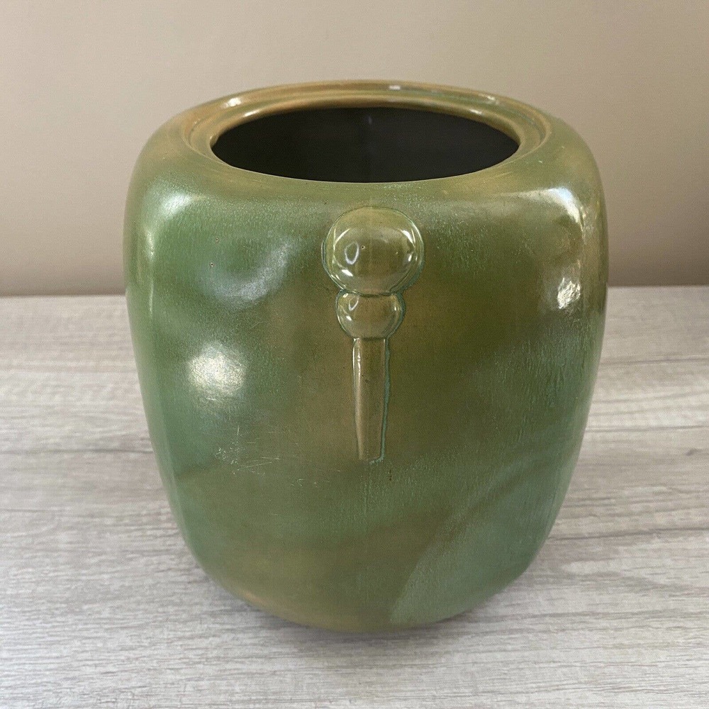 Frankoma 1942 Cookie Jar NO Lid Mold 99 7.5" x 6" Prairie Green MCM Vintage READ